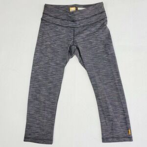 Lucy Hatha Collection Powermax Capri Leggings Size S Black Gray Athletic Workout